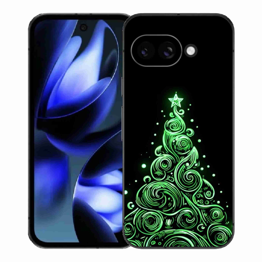 Gelový kryt mmCase na Google Pixel 9a - neonový vánoční stromek 3