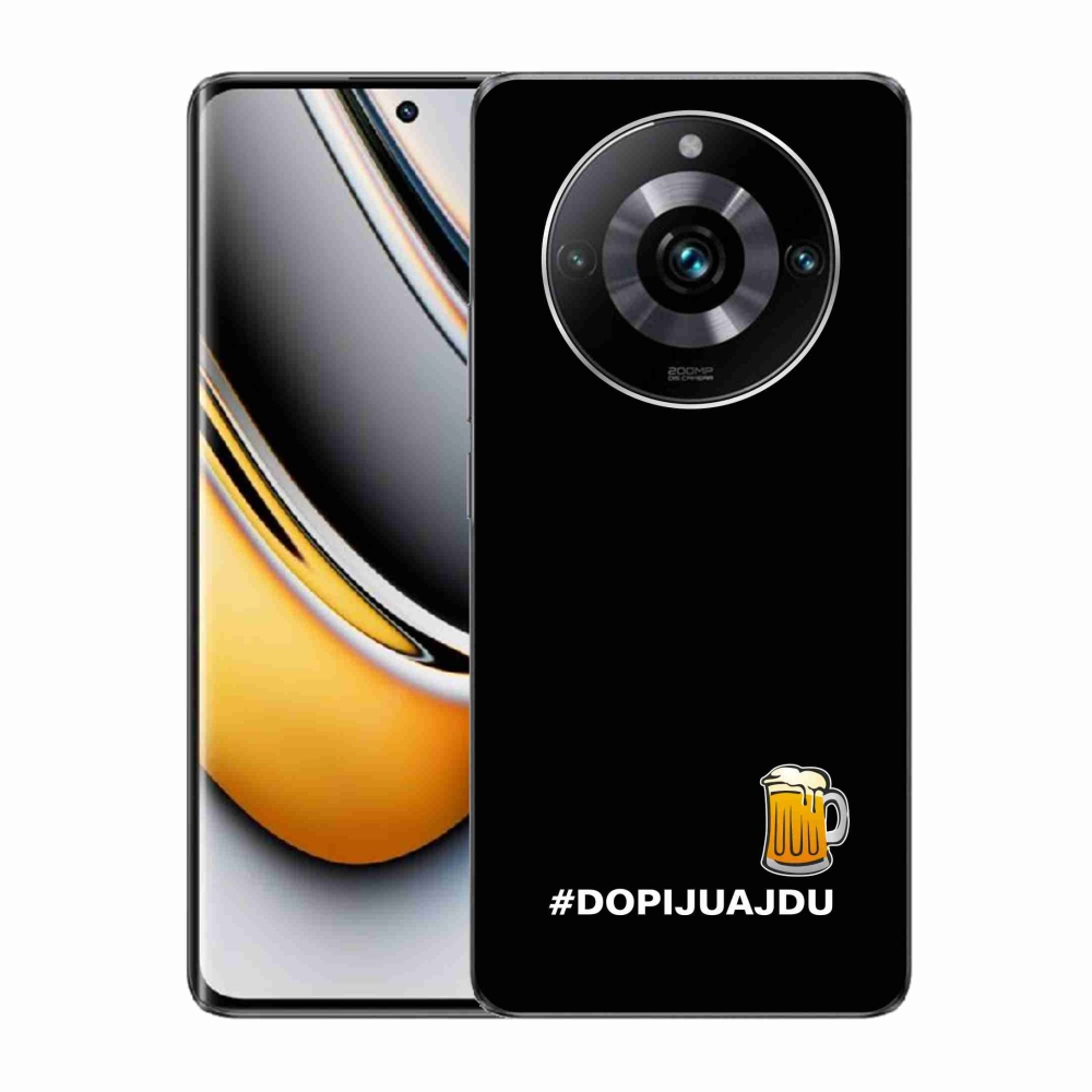 Gelový kryt mmCase na Realme 11 Pro/11 Pro+ - pivní motiv 1 černé pozadí