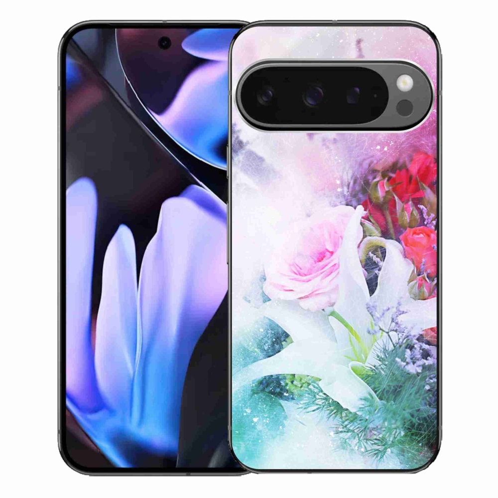 Gelový kryt mmCase na Google Pixel 9 Pro XL - květiny 4