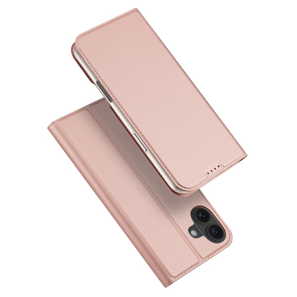 DUX knížkové pouzdro na iPhone 16 - růžovozlaté