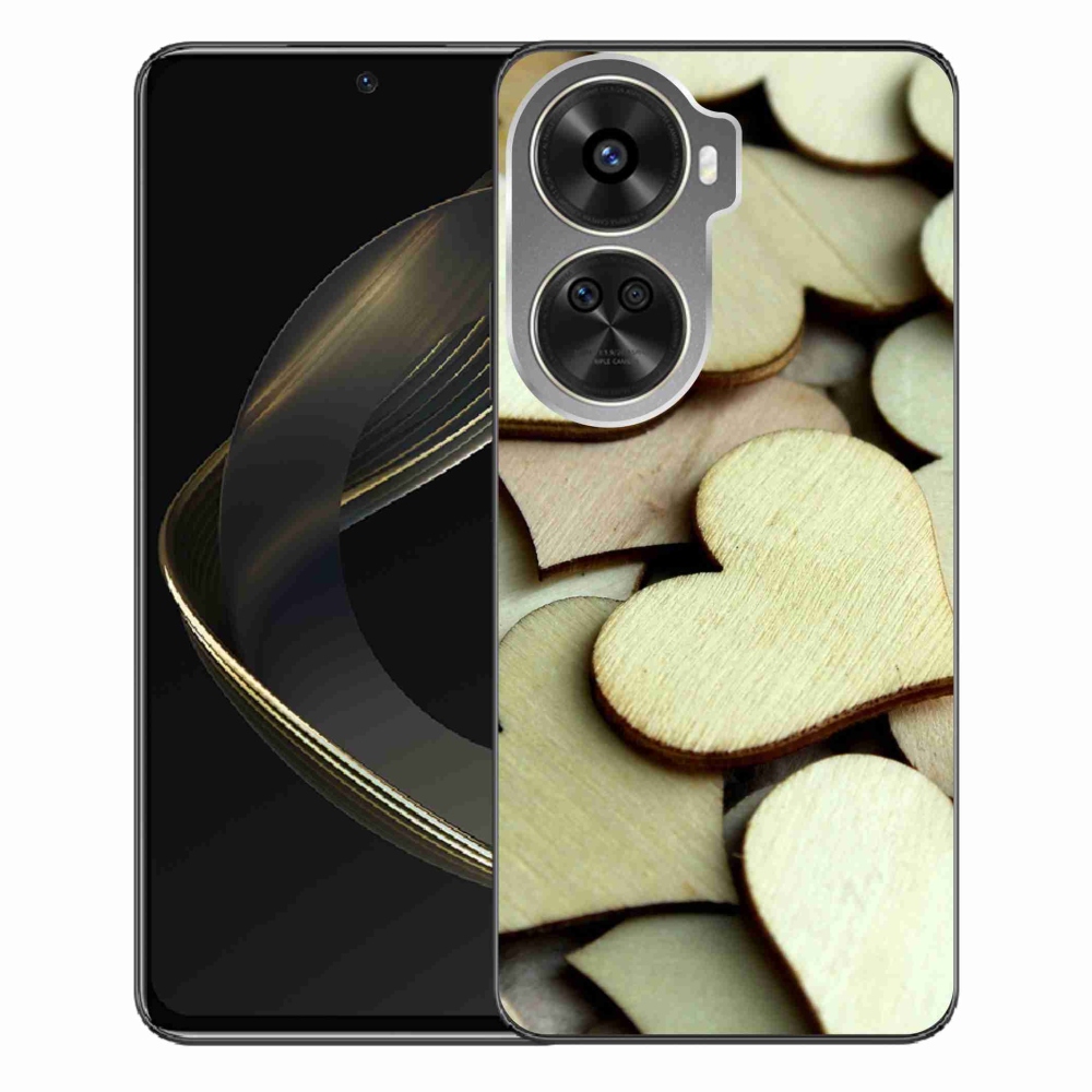 Gelový kryt mmCase na Huawei Nova 12 SE - dřevěná srdíčka