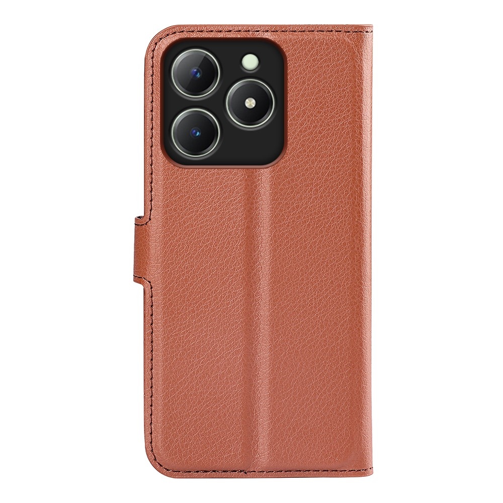 Litchi knížkové pouzdro na Realme C61/C63 - hnědé