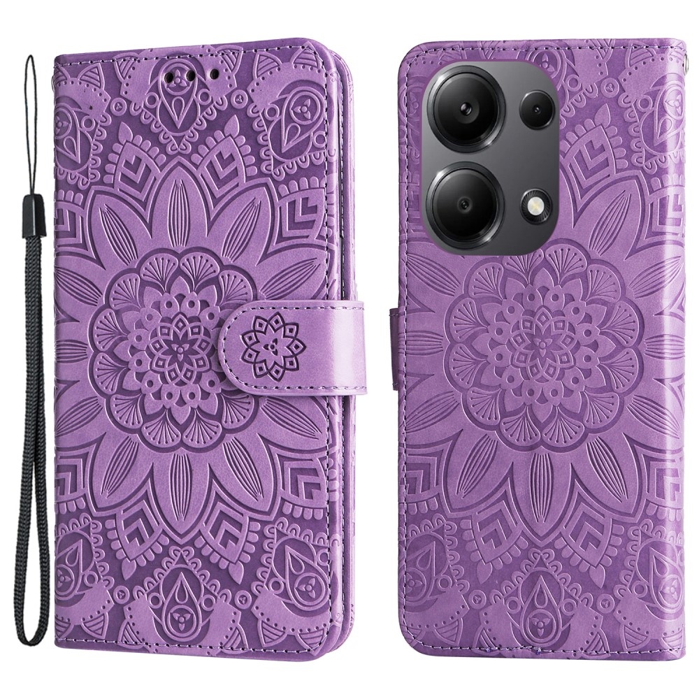 Sunflower knížkové pouzdro na Xiaomi Redmi Note 14S/Note 13 Pro 4G/Poco M6 Pro - fialové