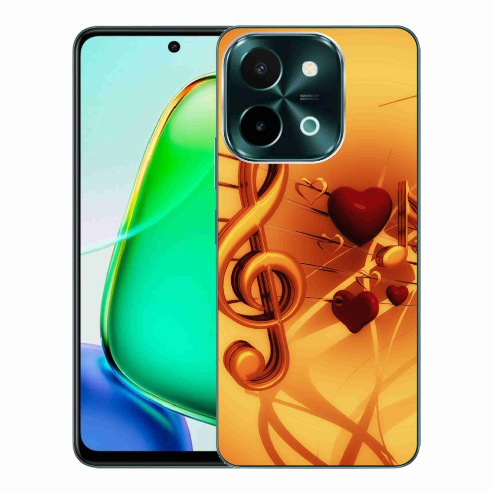 Gelový kryt mmCase na Vivo Y28 - noty