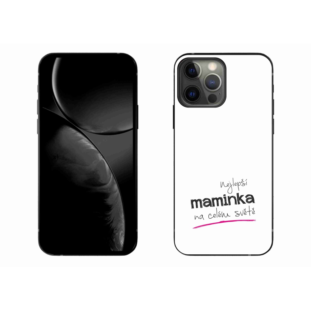 Gelový kryt mmCase na iPhone 13 Pro Max 6.7 - nejlepší maminka 4 bílé pozadí
