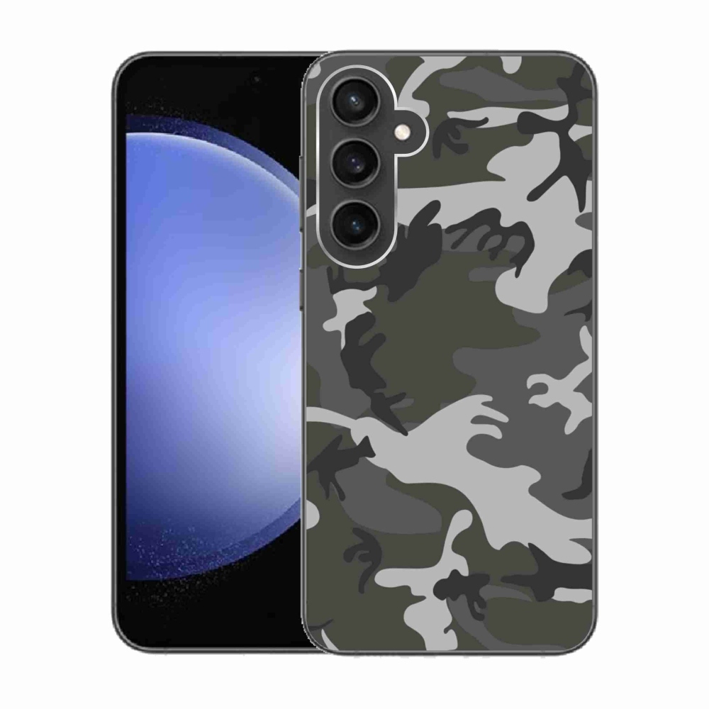 Gelový kryt mmCase na Samsung Galaxy S23 FE - maskáčový vzor