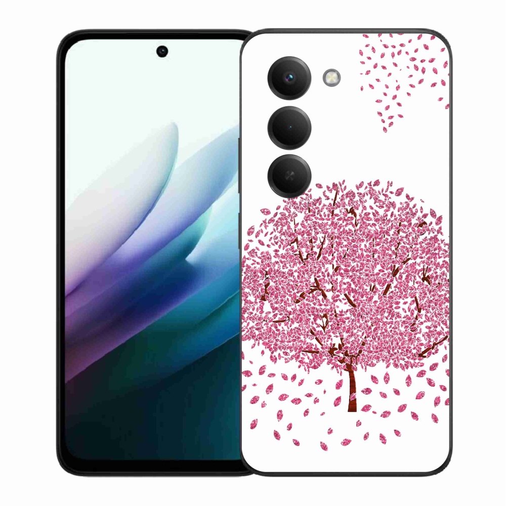 Gelový kryt mmCase na Xiaomi Redmi 15 4G/5G (171mm) - kreslený strom s listy