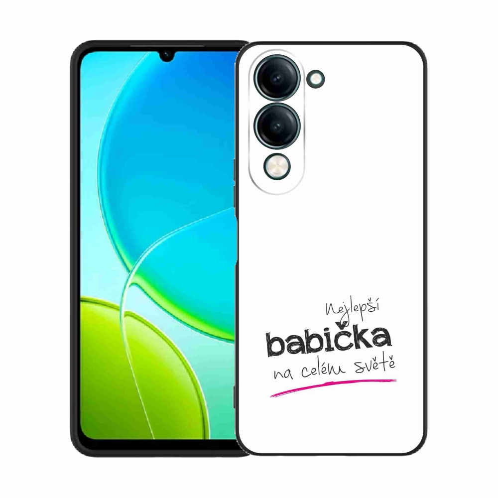 Gelový kryt mmCase na Vivo Y29s 5G - nejlepší babička 4 bílé pozadí