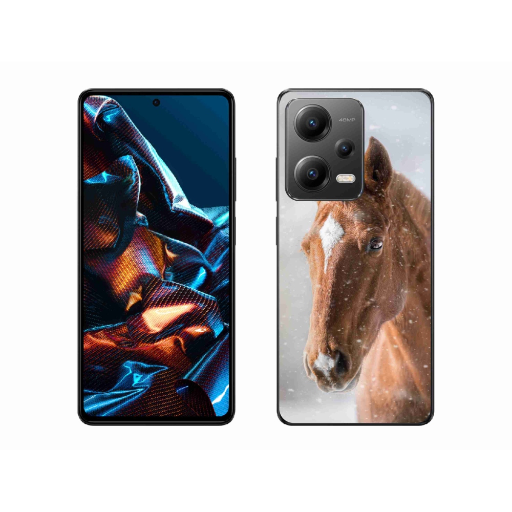 Gelový kryt mmCase na Xiaomi Redmi Note 12 Pro 5G - hnědý kůň 2