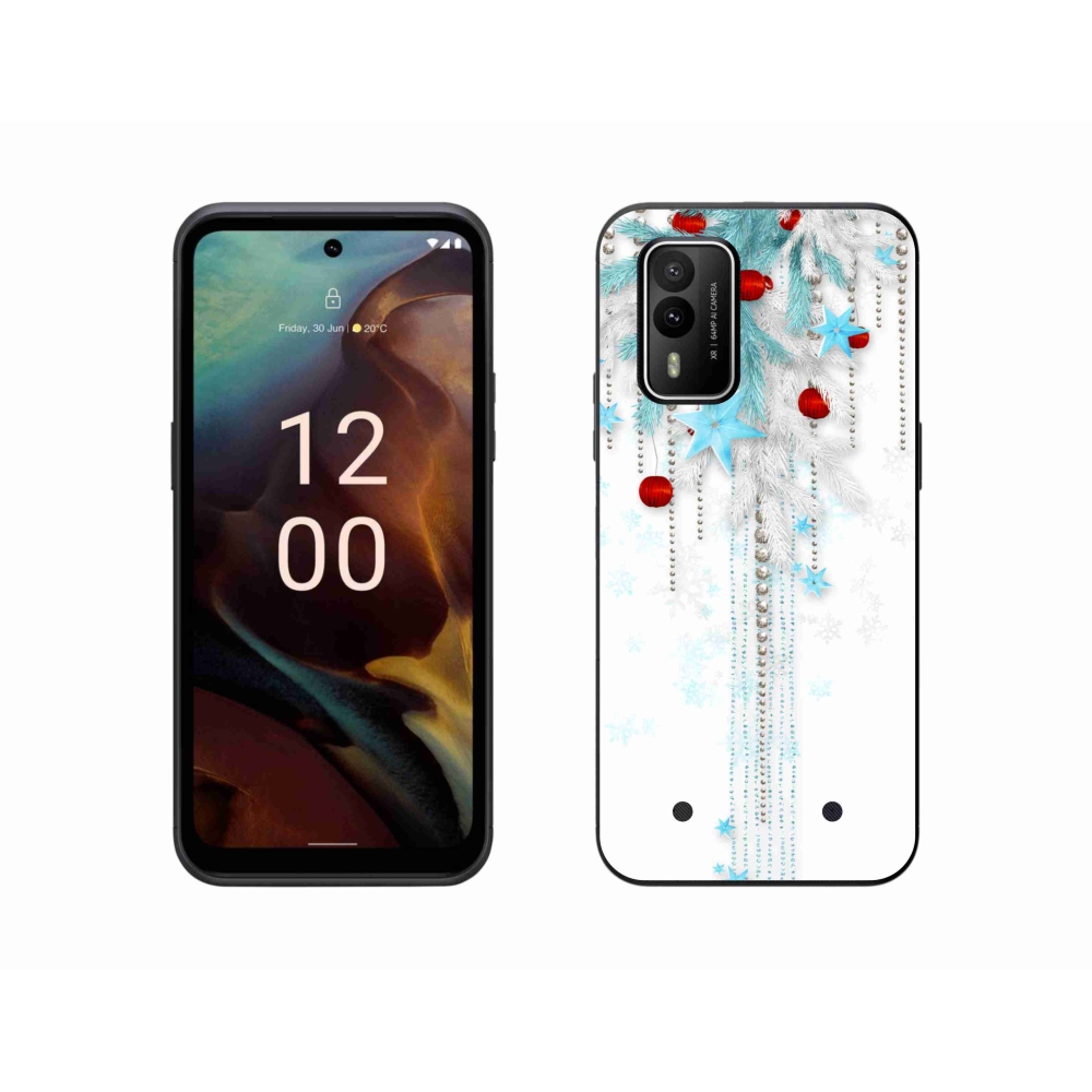 Gelový kryt mmCase na Nokia XR21 - vánoční ozdoby