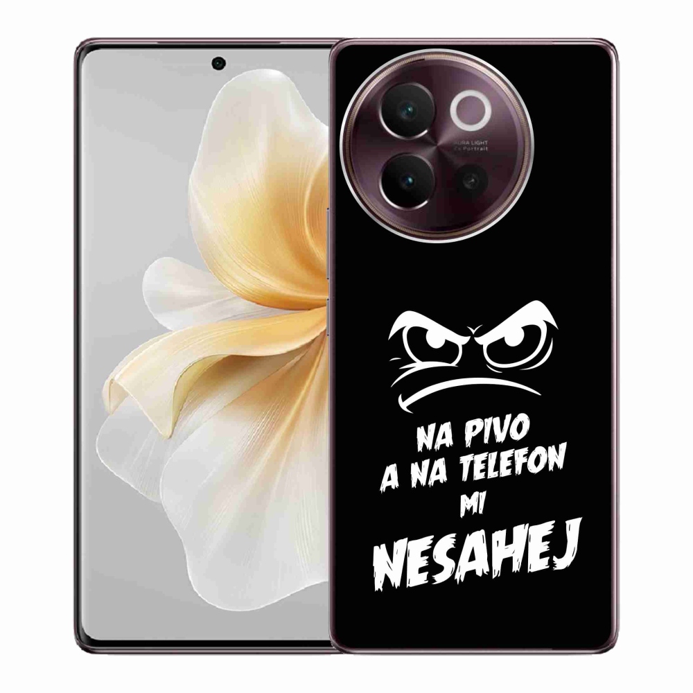 Gelový kryt mmCase na Vivo V40 Lite 5G - pivní motiv 2 černé pozadí