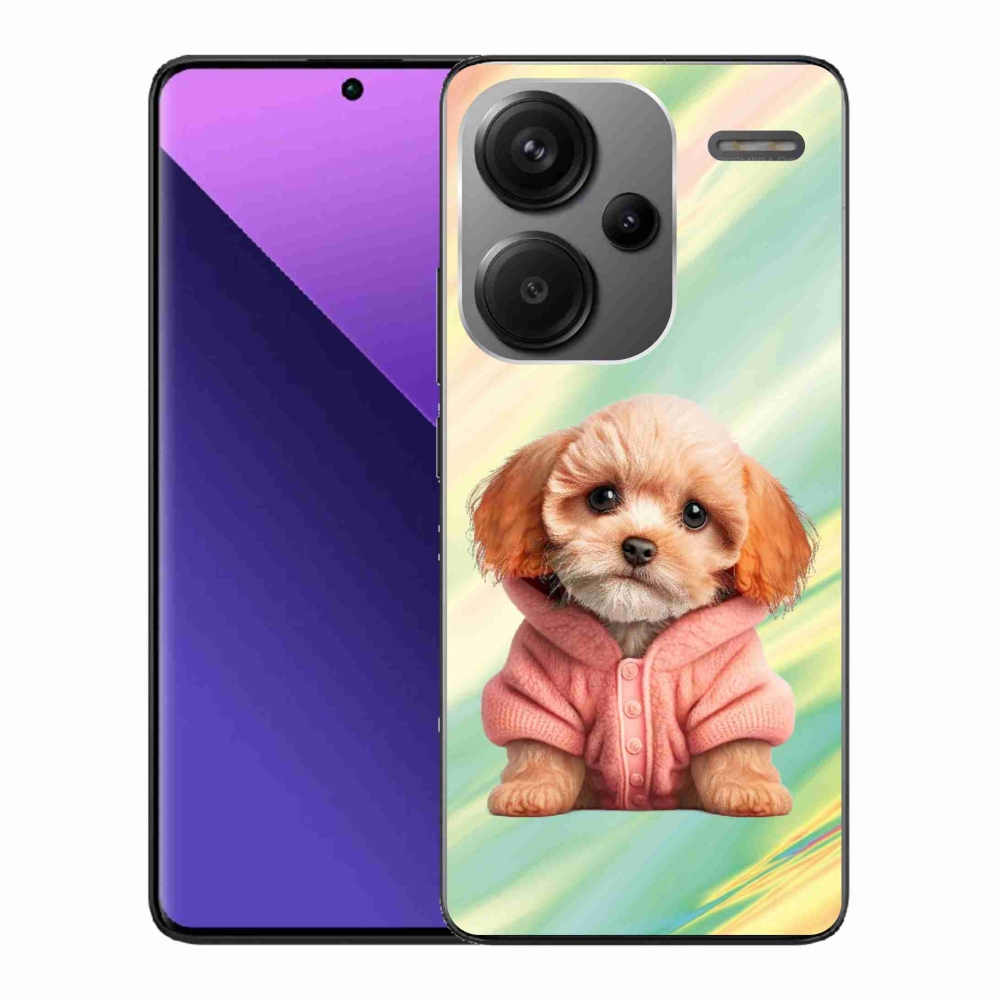 Gelový kryt mmCase na Xiaomi Redmi Note 13 Pro+ 5G - štěně ve svetru