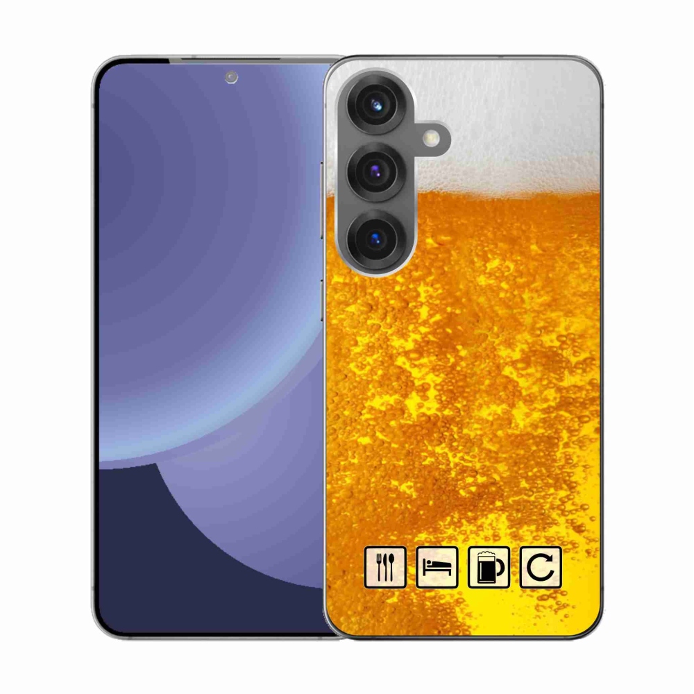 Gelový kryt mmCase na Samsung Galaxy S25 - pivní motiv 3