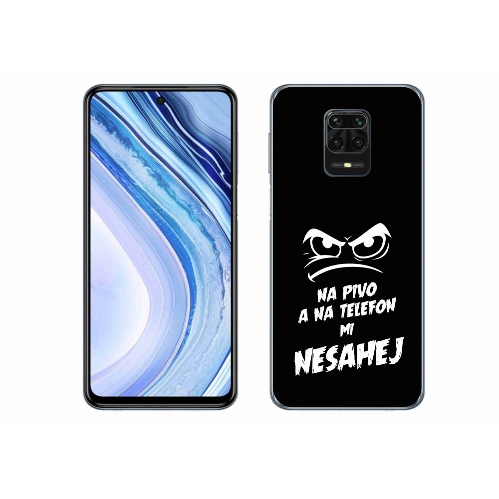 Gelový kryt mmCase na Xiaomi Redmi Note 9 Pro - pivní motiv 2 černé pozadí