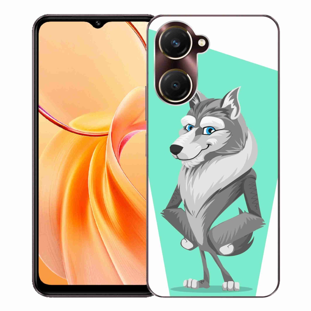 Gelový kryt mmCase na Vivo Y28s 5G - kreslený vlk