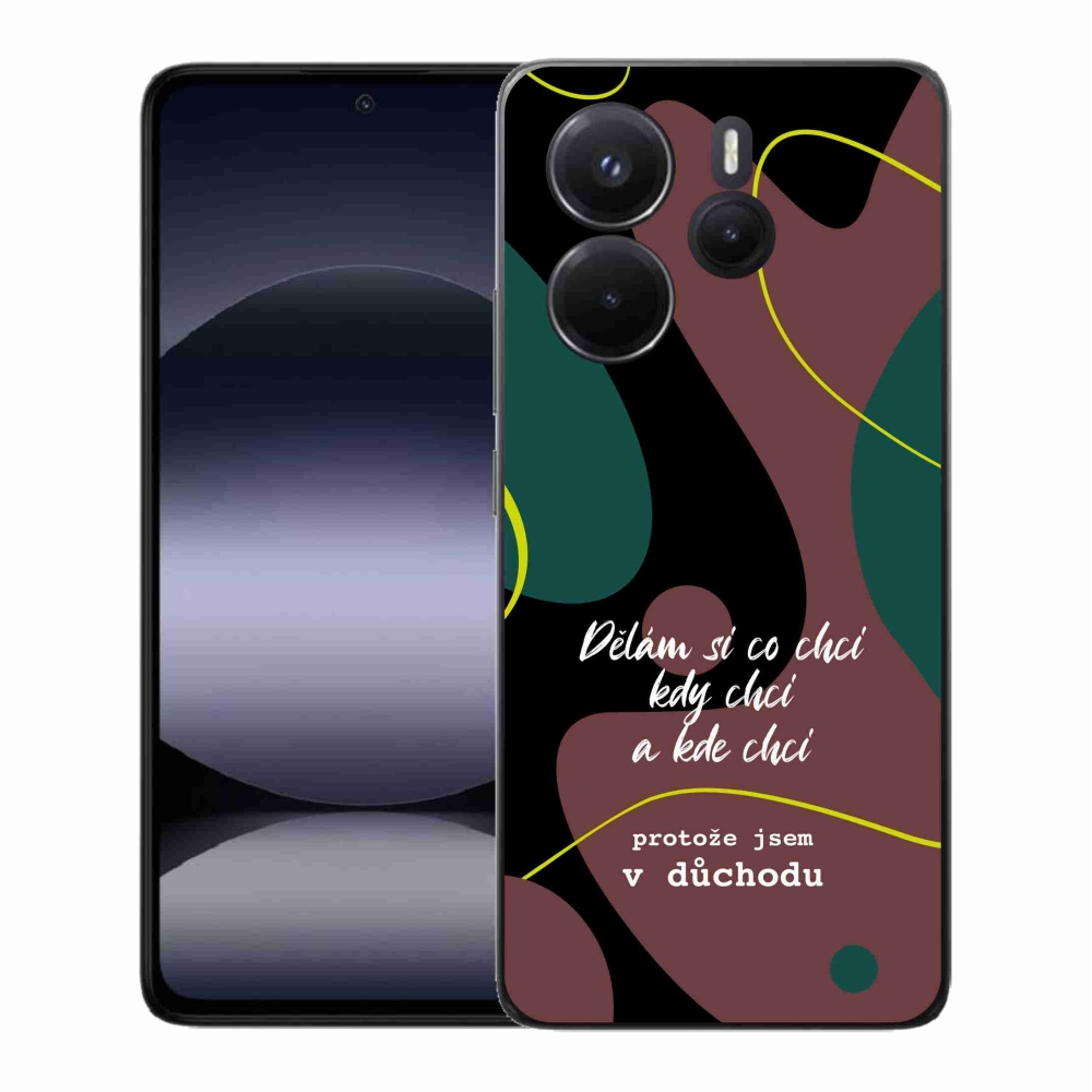 Gelový kryt mmCase na Xiaomi Redmi Note 14 - vtipný text 10 černé pozadí