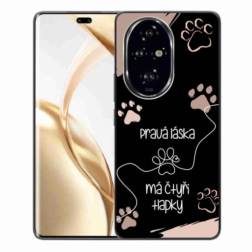 Gelový kryt mmCase na Honor 200 Pro 5G - psí motiv 1 černé pozadí