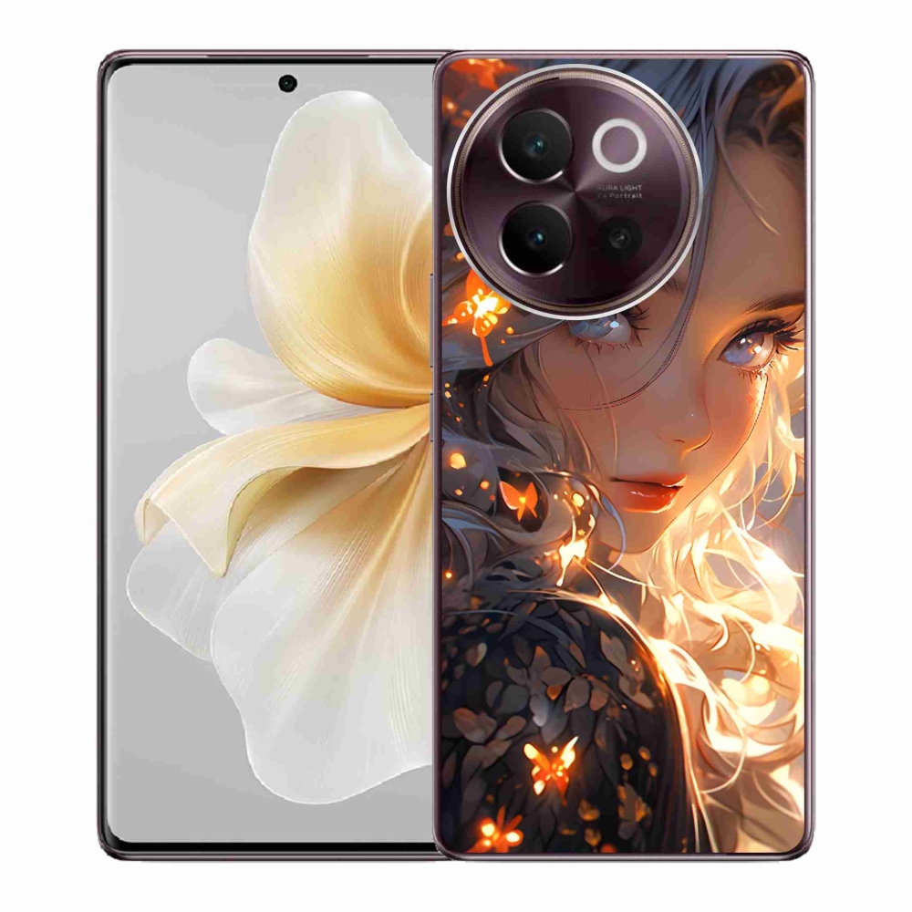 Gelový kryt mmCase na Vivo V40 Lite 5G - dívka a motýli