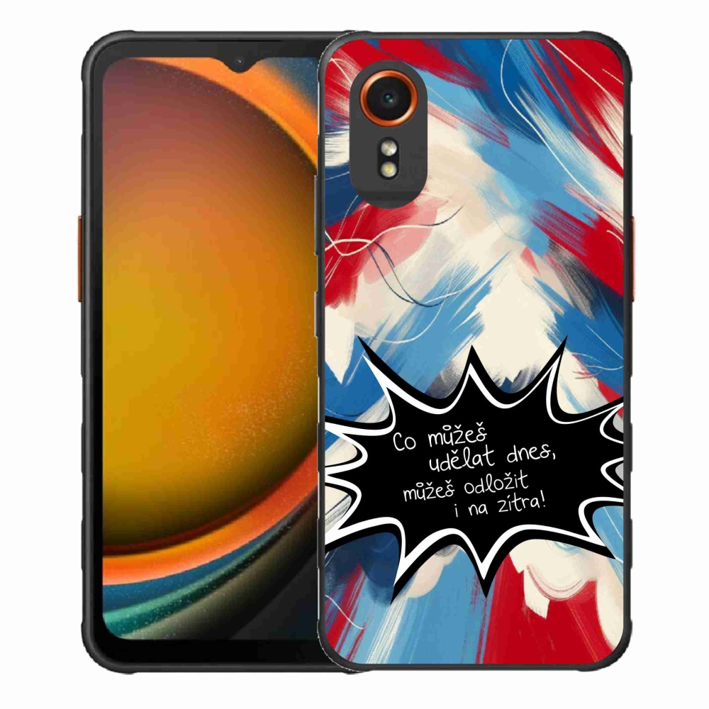Gelový kryt mmCase na Samsung Galaxy Xcover 7 - vtipný text 9 černé pozadí