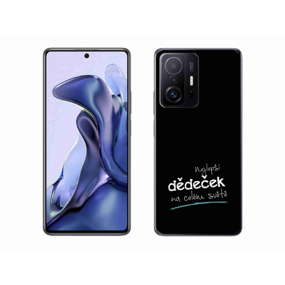 Gelový kryt mmCase na Xiaomi 11T - nejlepší dědeček 3 černé pozadí