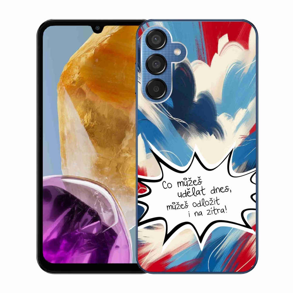 Gelový kryt mmCase na Samsung Galaxy M15 5G - vtipný text 9 bílé pozadí