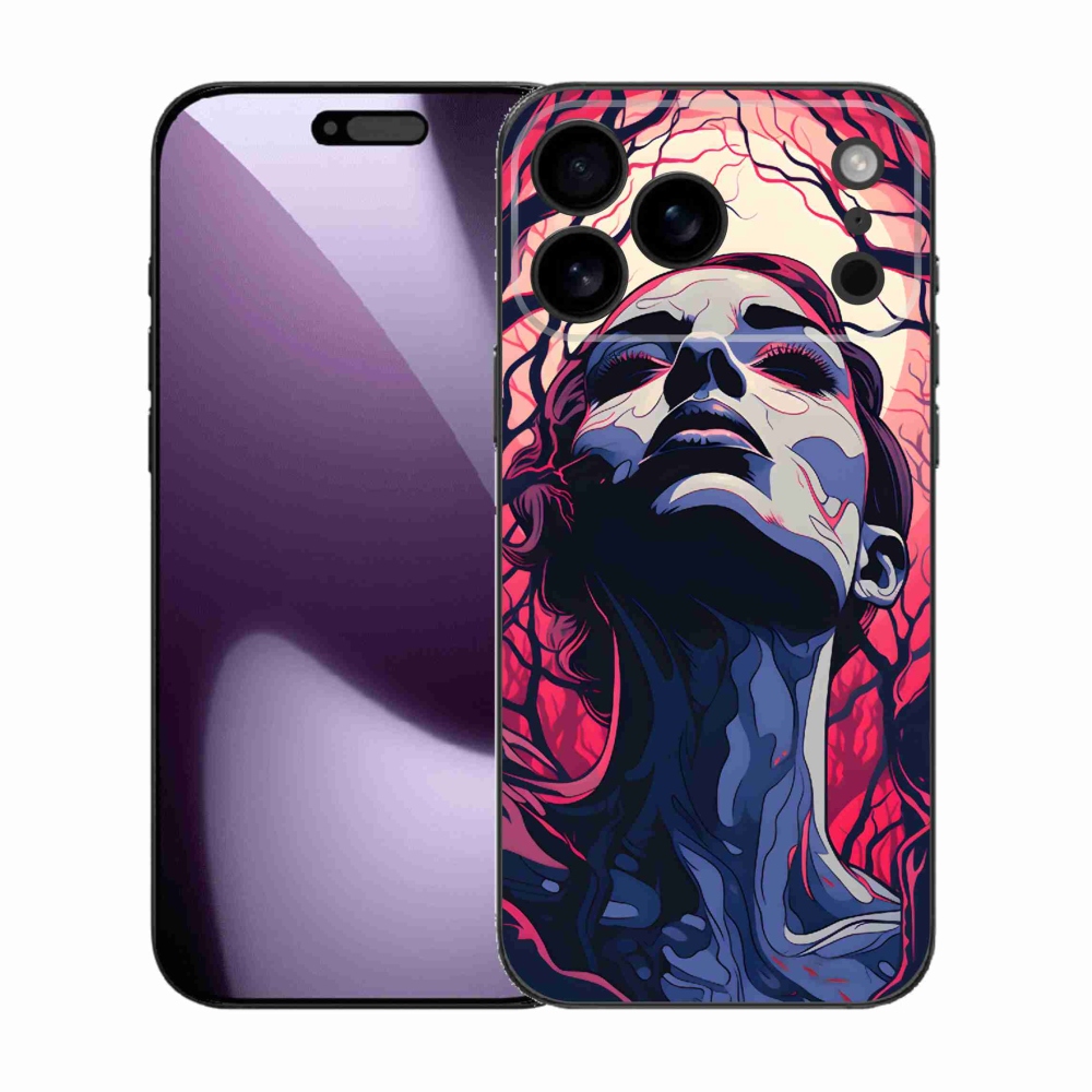 Gelový kryt mmCase na iPhone 17 Pro Max - abstraktní obličej