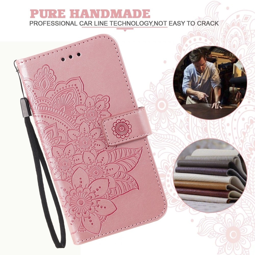 Mandala knížkové pouzdro na Xiaomi Redmi A3 - růžové