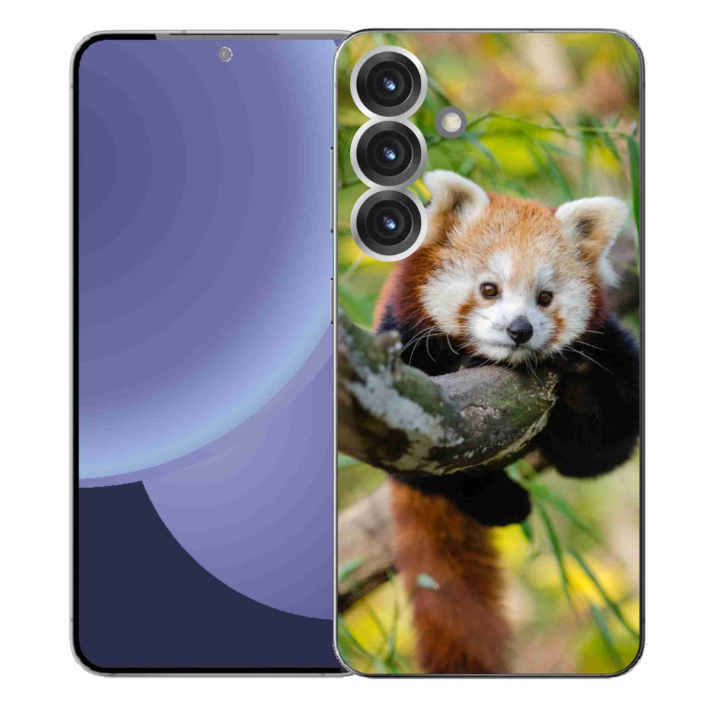 Gelový kryt mmCase na Samsung Galaxy S25+ - panda červená