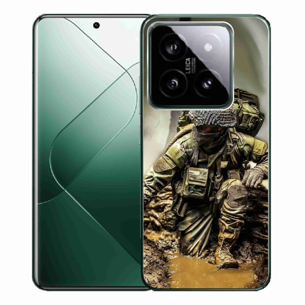 Gelový kryt mmCase na Xiaomi 14 Pro - voják