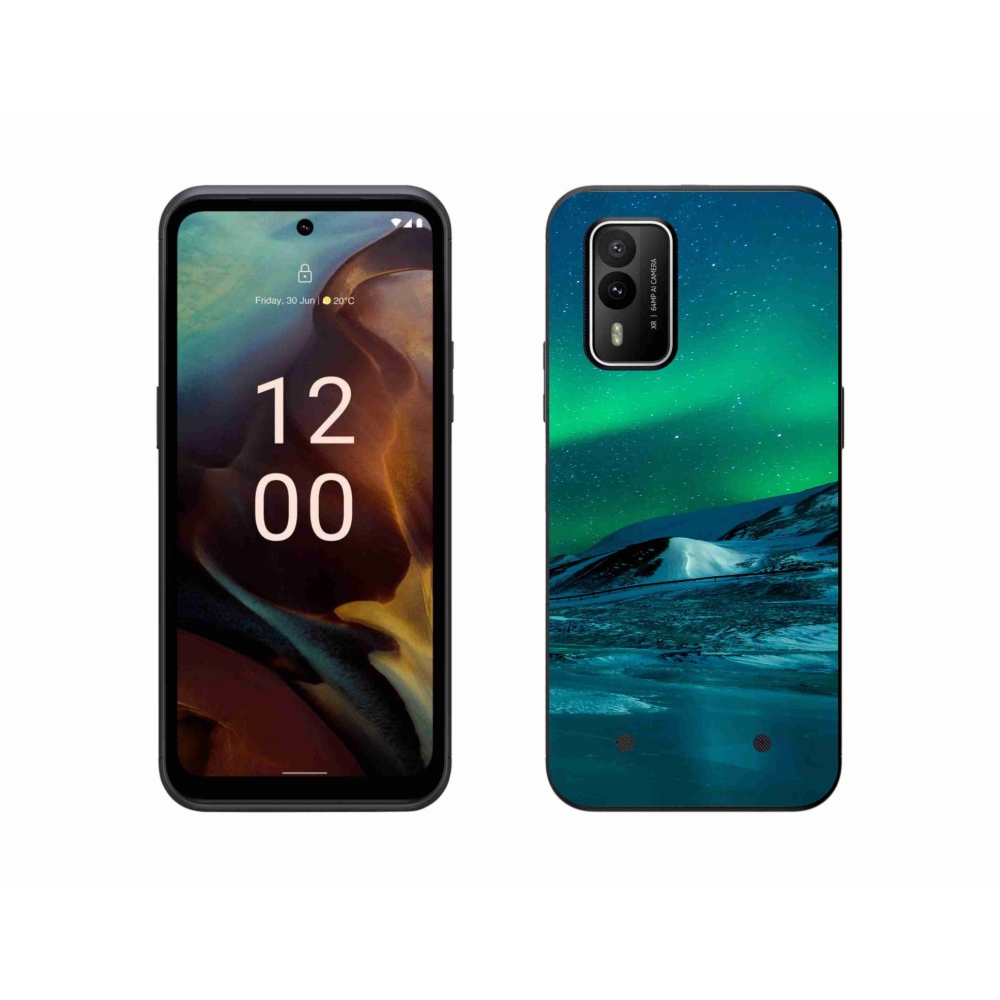 Gelový kryt mmCase na Nokia XR21 - polární záře