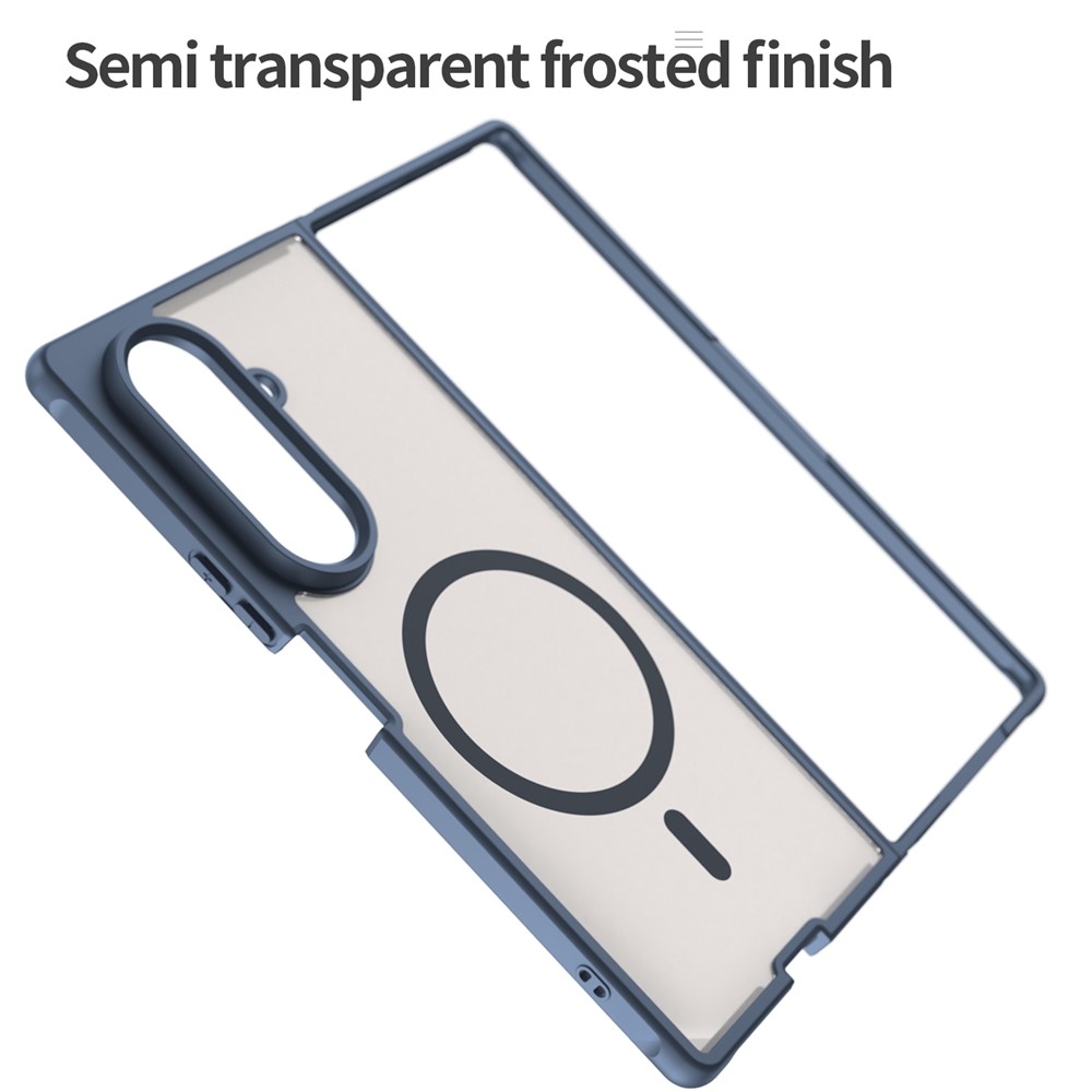 Case matný gelový obal s MagSafe na Samsung Galaxy Z Fold7 5G - modrý