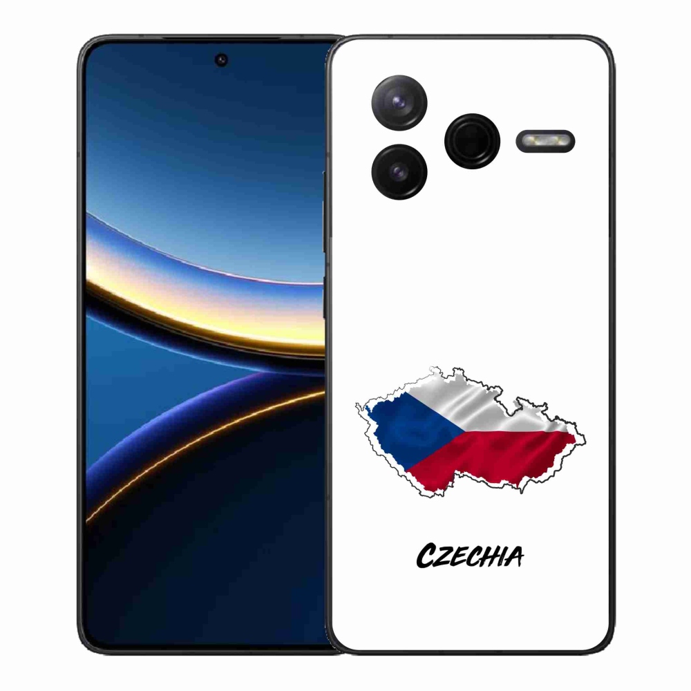 Gelový kryt mmCase na Xiaomi Poco F7 Pro - Czechia bílé pozadí
