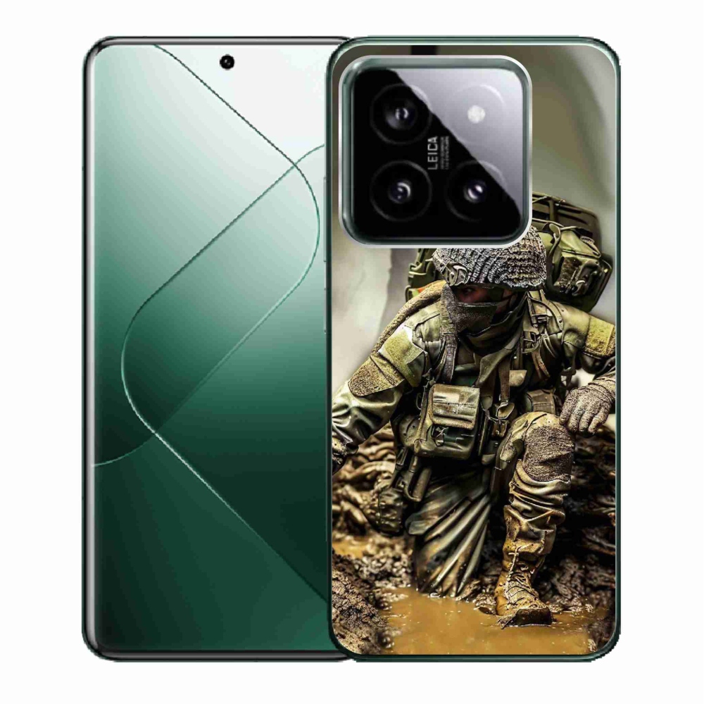 Gelový kryt mmCase na Xiaomi 14 - voják