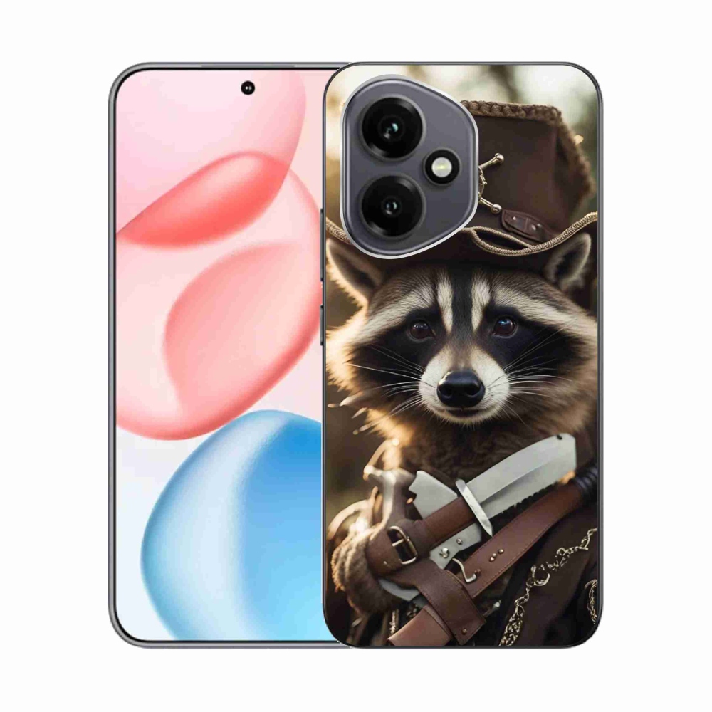 Gelový kryt mmCase na Honor 400 - mýval v uniformě