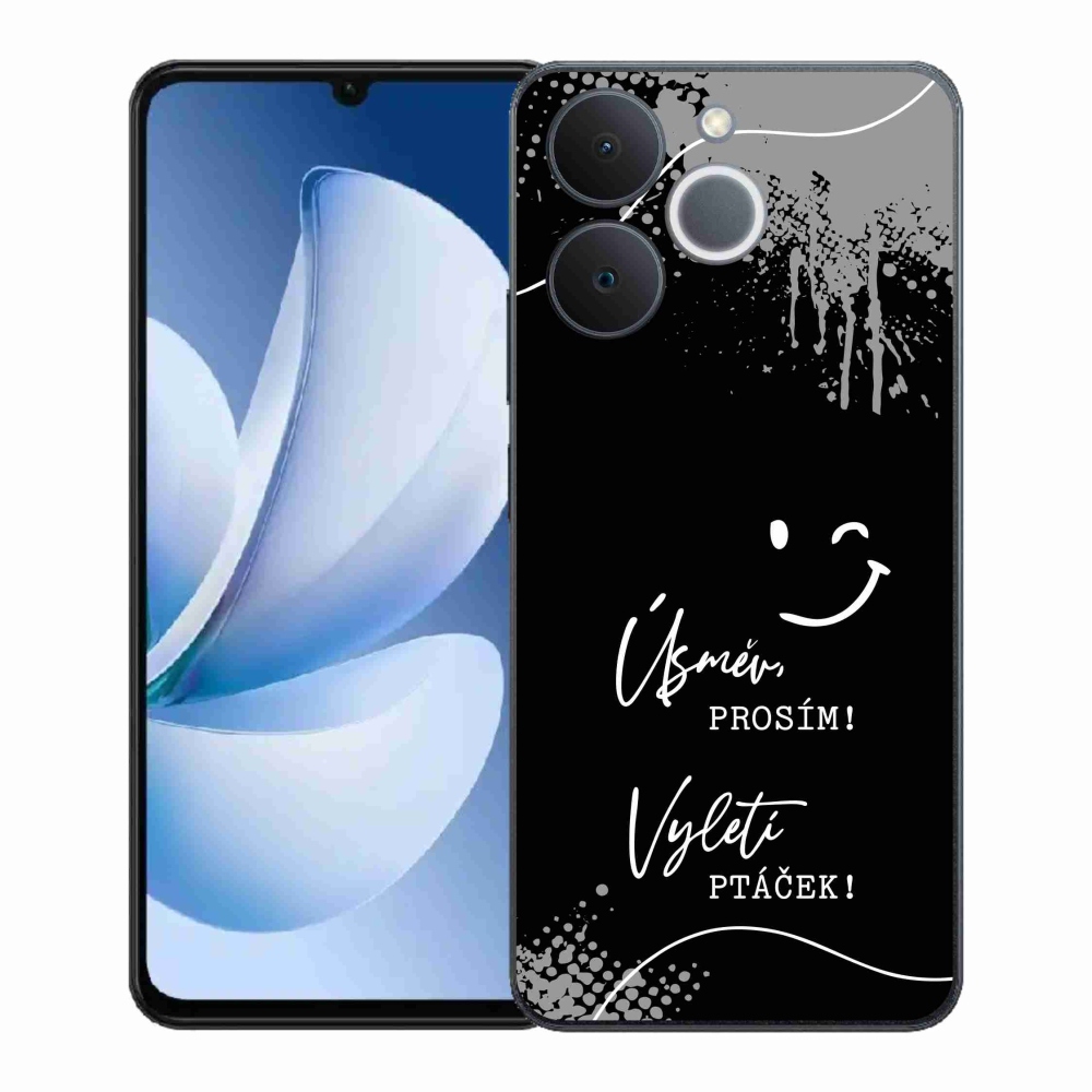 Gelový kryt mmCase na Realme Note 70T - vtipný text 4 černé pozadí