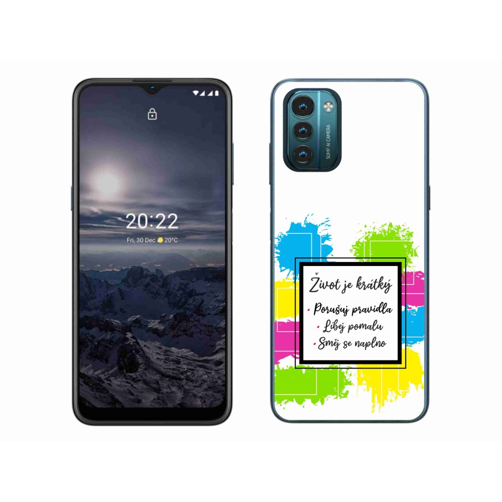 Gelový kryt mmCase na Nokia G11/G21 - citát 5 bílé pozadí