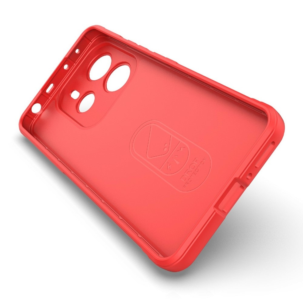 Rugg odolný gelový obal na Xiaomi Redmi Note 14 5G - červený