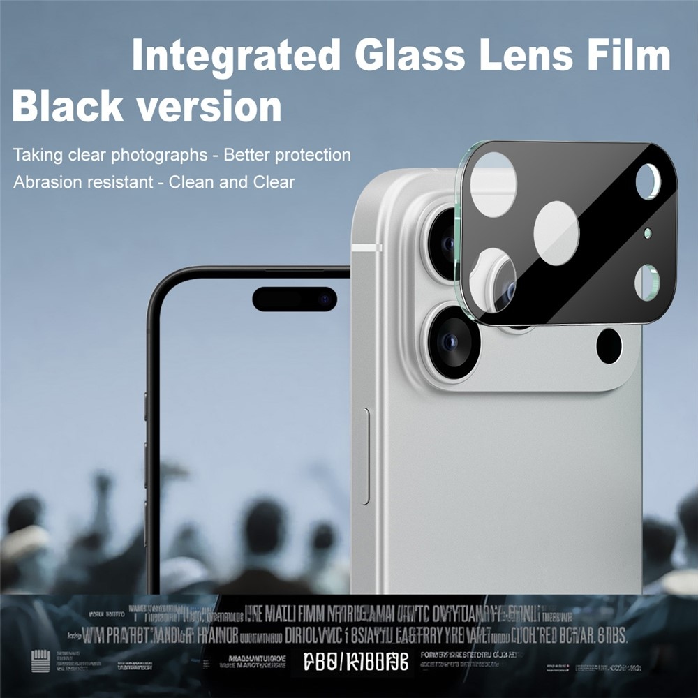 IMK sklo čočky fotoaparátu na iPhone 17 Pro Max - černé