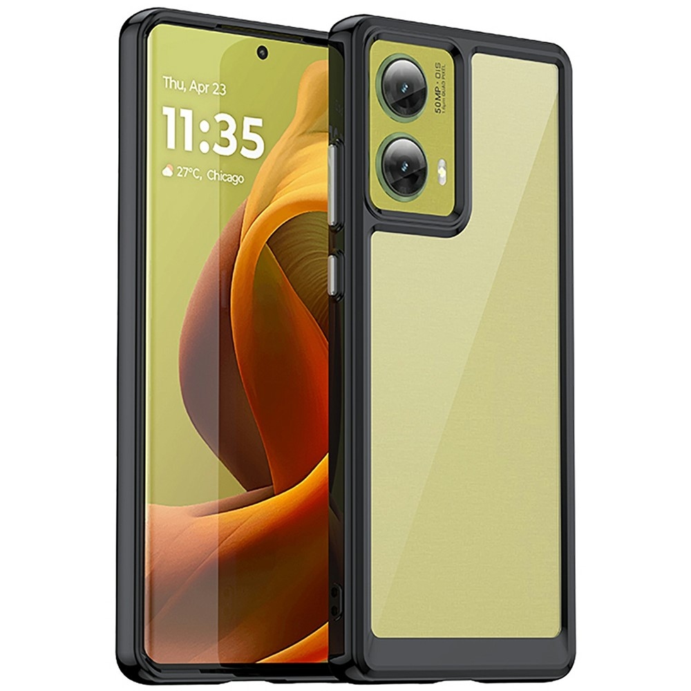 Gelový obal s pevnými zády na Motorola Moto G85 5G - černý