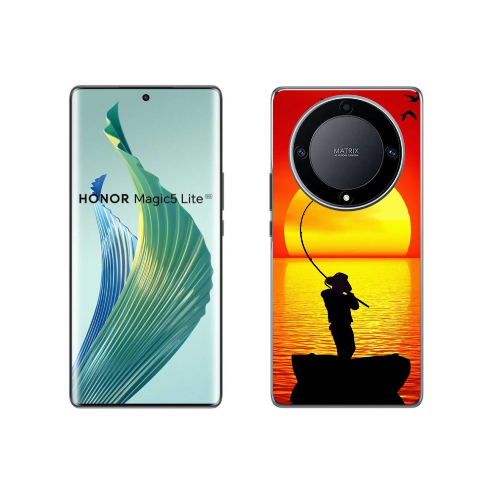 Gelový kryt mmCase na Honor Magic 5 Lite 5G - rybaření