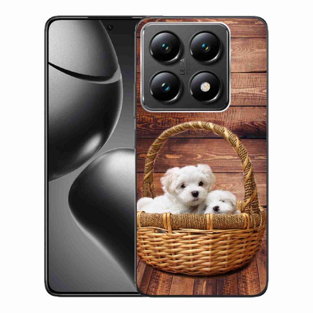 Gelový kryt mmCase na Xiaomi 14T Pro - štěňátka