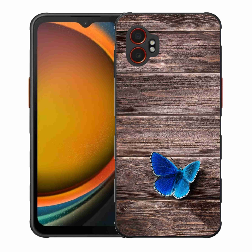 Gelový kryt mmCase na Samsung Galaxy Xcover 7 Pro - modrý motýl 1