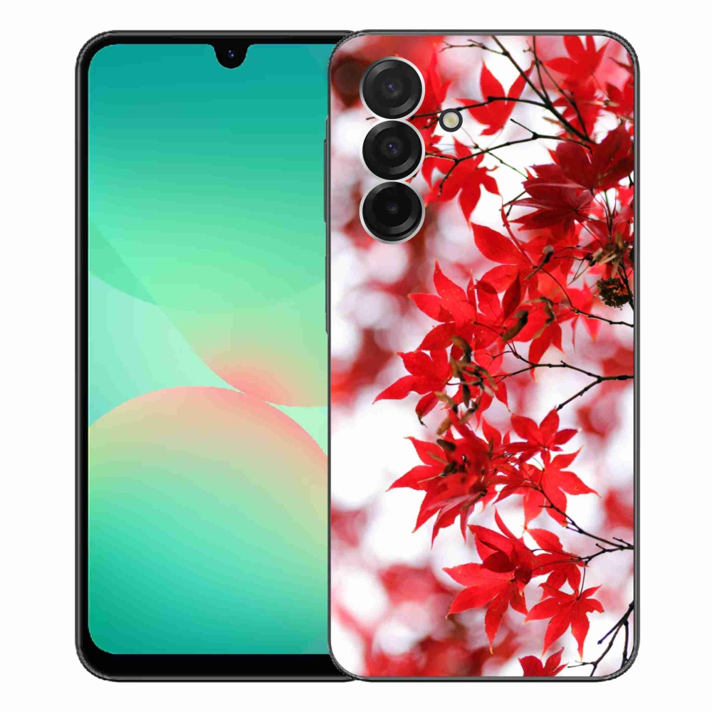 Gelový kryt mmCase na Samsung Galaxy A26 5G - červené listy