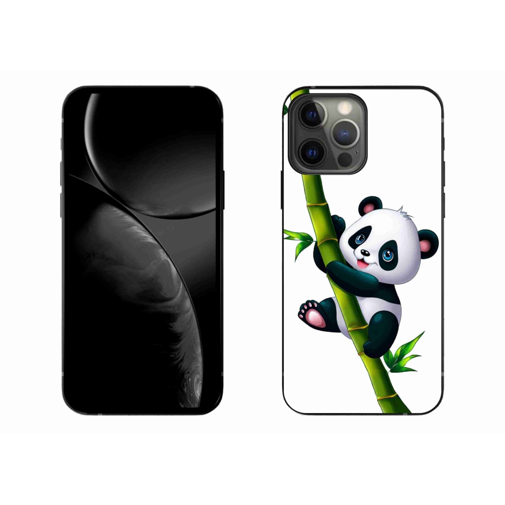 Gelový kryt mmCase na iPhone 13 Pro Max 6.7 - panda na bambusu