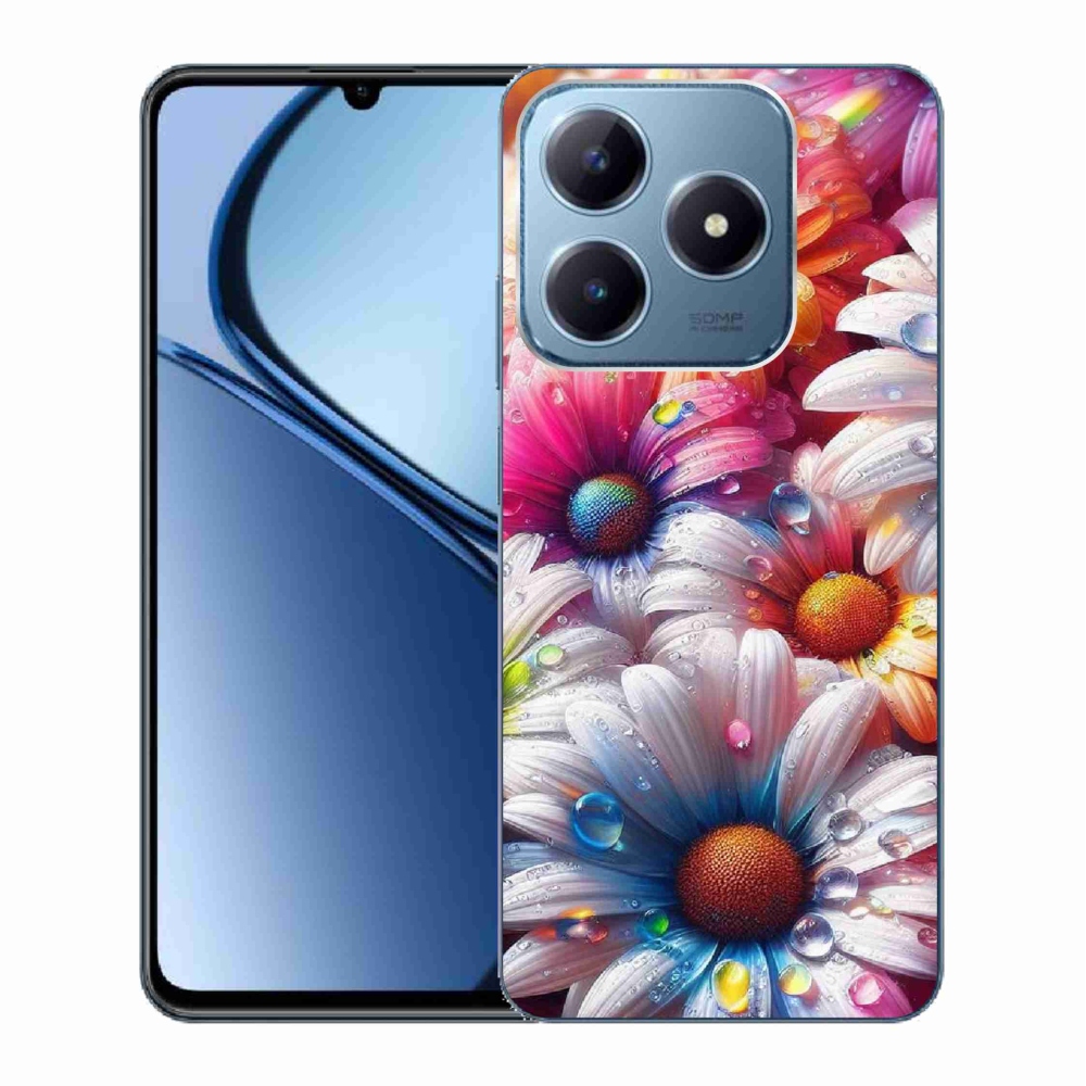 Gelový kryt mmCase na Realme C63 - barevné kopretiny