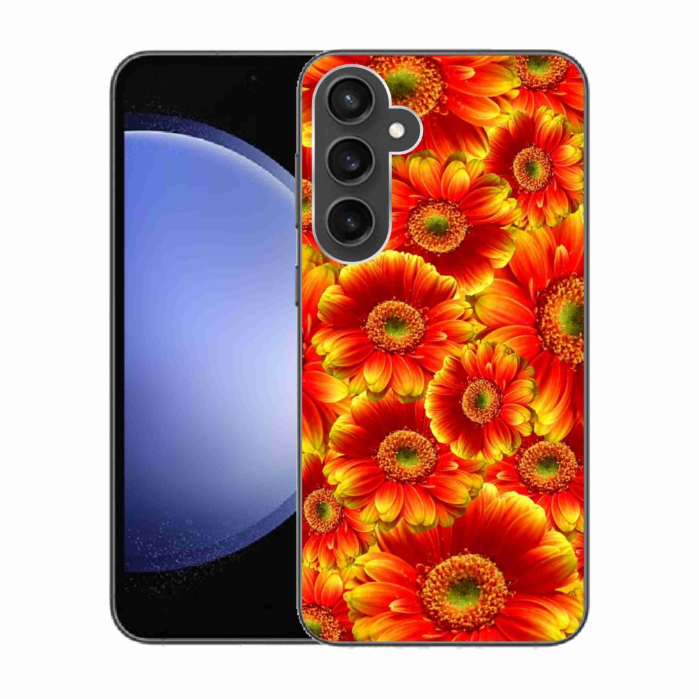 Gelový kryt mmCase na Samsung Galaxy S23 FE - gerbera 1