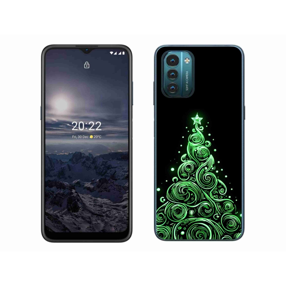 Gelový kryt mmCase na Nokia G11/G21 - neonový vánoční stromek 3