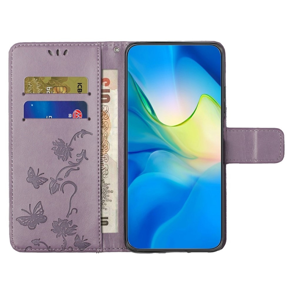 Flower knížkové pouzdro na Samsung Galaxy A26 5G - světlefialové