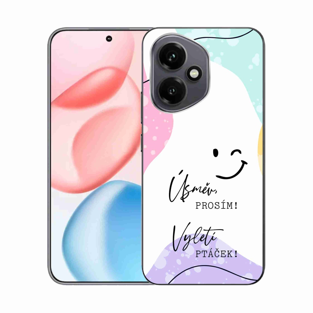Gelový kryt mmCase na Honor 400 - vtipný text 4 bílé pozadí