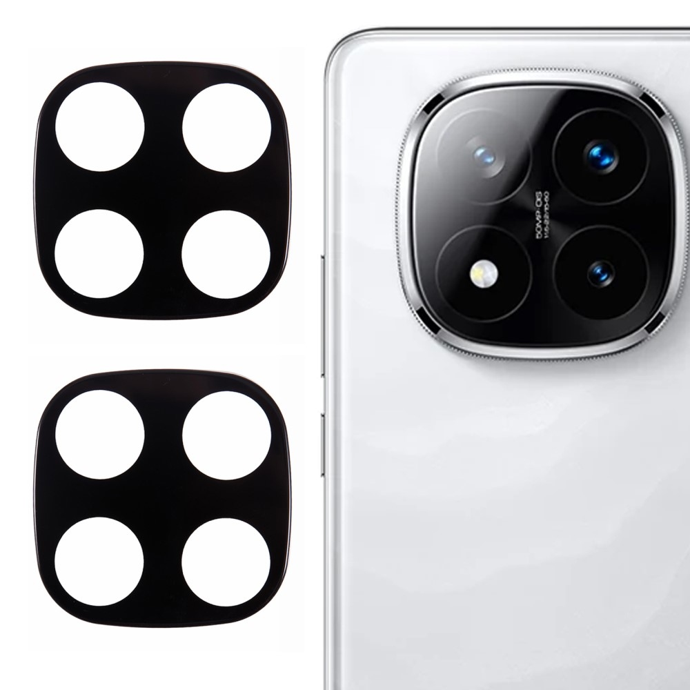 3D sklo čočky fotoaparátu na Xiaomi Redmi Note 14 Pro - černé 2ks